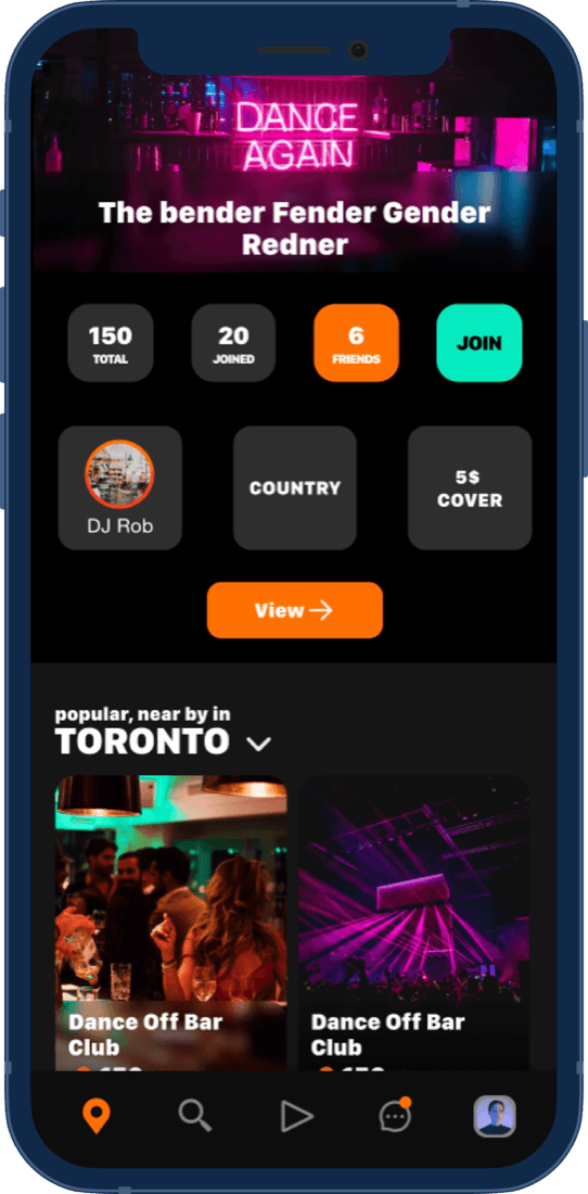 Find what's nearby and popular tonight