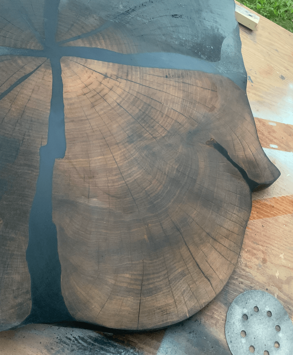 5. Sanded fire stain